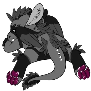 😡 créature, monstre, fantaisie, animal, poilu, dessin animé telegram sticker