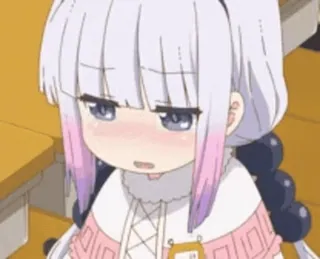 😭 Kanna Kamui Miss Kobayashi's Dragon Maid Anime, Kanna Kamui, Dragon Maid, Imut, Chibi, Kawaii whatsapp sticker