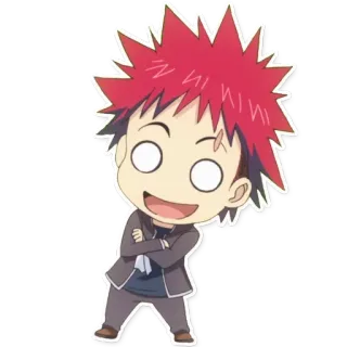 🤪 Soma Yukihira Food Wars!: Shokugeki no Soma Anime, Cartoon, Charakter, Soma Yukihira, Food Wars telegram sticker