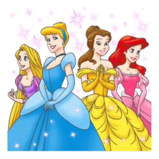 Disney Princess @stickerscar whatsapp stickers