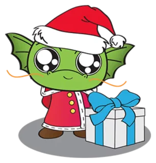 🎁 Natal, elf, liburan, hadiah, kartun, lucu, perayaan telegram sticker