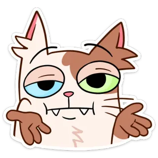 🤷‍♀ Katze, lustig, Cartoon, Ausdruck, Tier, Humor telegram sticker