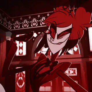 🧨 Alastor Hazbin Hotel demone, cartone animato, hotel, Alastor, radio telegram sticker