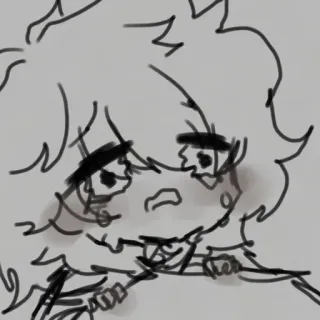 🍵 sketsa, sedih, gambar, kartun, anime, manga whatsapp sticker