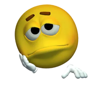 🙁 Emoji, Smutny, Bez wyrazu, Znudzony, Twarz telegram sticker
