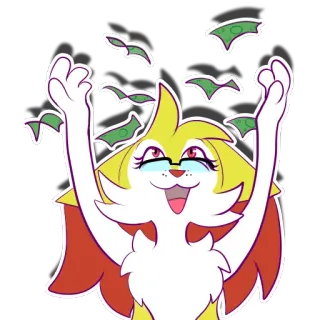 💵 desenho animado, dinheiro, feliz, sucesso, personagem, ilustração telegram sticker