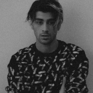 🎬 Zayn Malik певец, мужчина, портрет, знаменитость, черно-белое, человек telegram sticker