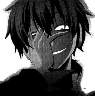 😈 Anime, Manga, Oscuro, Tenebroso, Sonrisa, Malvado telegram sticker