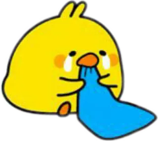 🤧 crying, sad, bird, cartoon, emotional, tearful telegram sticker
