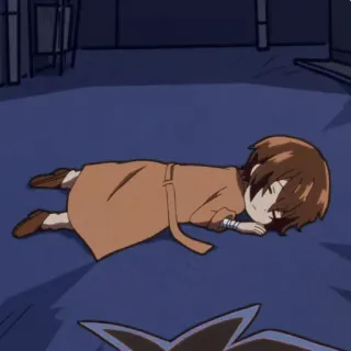 😶 enfant, couché, animé, dormir, fatigué telegram sticker