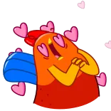 😍 desenho animado, amor, corações, personagem, fofo telegram sticker