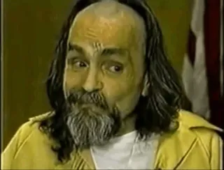 😐 Charles Manson crime, meurtre, chef de secte, violence, criminel telegram sticker