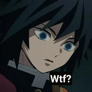 😩 Wtf? Anime, Espressione, Divertente, Confuso, WTF whatsapp sticker