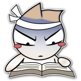 📔 Dessin animé, En colère, Lecture, Livre, Frustré whatsapp sticker
