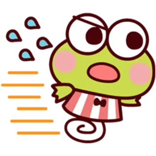 😥 Keroppi keroppi, frog, sanrio, cute, kawaii telegram sticker