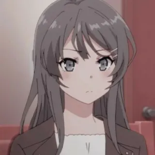 💗 Mai Sakurajima Rascal Does Not Dream of Bunny Girl Senpai Anime, Mangá, Garota, Sakurajima, Mai, Bunny Girl Senpai, Desenho animado, Retrato telegram sticker