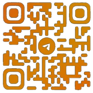 💮 Codice QR, Telegram, Social media, Scansione, Arancione whatsapp sticker
