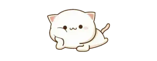 👀 gatto, gattino, carino, cartone animato, animale, animale domestico telegram sticker