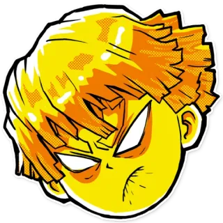 😠 Zenitsu Agatsuma Demon Slayer Zenitsu, Demon Slayer, Anime, Mangá telegram sticker