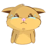 😭 cute, crying, sad, animal, hamster, kawaii whatsapp sticker