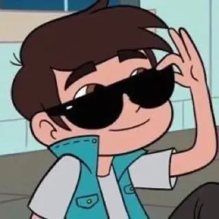 😎 Marco Diaz Star vs. the Forces of Evil cartoon, sunglasses, character, Marco Diaz, Star vs. the Forces of Evil, cool, animation telegram sticker