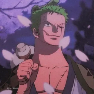 🌽 Zoro One Piece anime, one piece, zoro, sword, pirate, katana telegram sticker