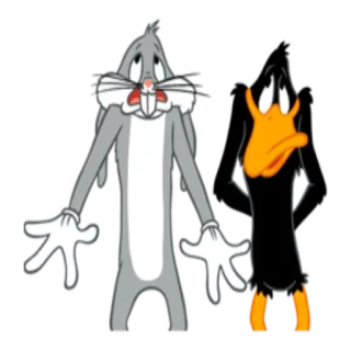 😞 Bugs Bunny Мультфильм, Анимация, Смешные, Персонажи, Looney Tunes, Багз Банни, Даффи Дак telegram sticker