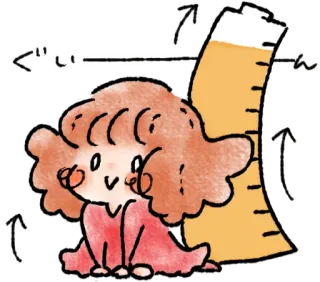 🤩 ぐいーん kartun, panah, ekspresi, imut, karakter, kawaii telegram sticker