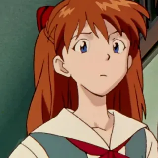😶 Asuka Langley Sohryu Neon Genesis Evangelion anime, manga, cartoon, girl, character telegram sticker