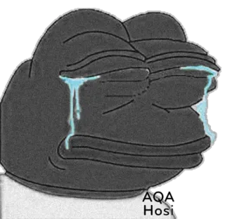 🥲 Pepe the Frog Pepe de Kikker, kikker, meme, huilen, verdrietig telegram sticker