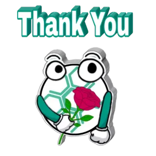 🌹 Thank You obrigado, rosa, fofo, desenho animado, adesivo, agradecimento whatsapp sticker