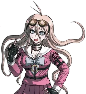 🔩 Miu Iruma Danganronpa V3: Killing Harmony anime, danganronpa, miu iruma, character, video game, gloves, pink, goggles telegram sticker