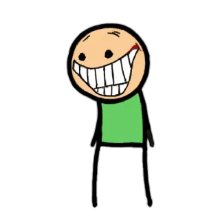 😁 贴纸, 卡通, 微笑, 火柴人, 幽默, Cyanide and Happiness whatsapp sticker