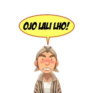 😠 OJO LALI LHO! Bahasa Jawa, Stiker, Pengingat telegram sticker