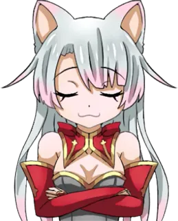 😌 애니메이션, 고양이 소녀, 만화, 귀여운, 소녀 telegram sticker