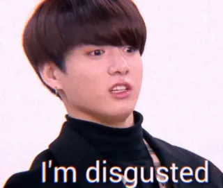 🤢 I'm disgusted disgusted, reaction, meme, kpop, expression whatsapp sticker