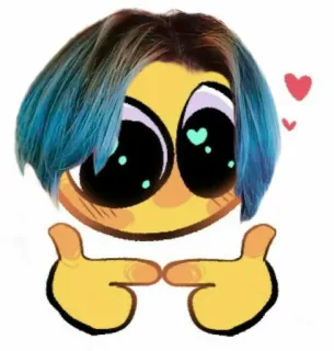 🫐 Emoji, Arte digitale, Cartone animato, Carino, Kawaii, Occhi telegram sticker