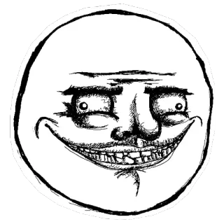 😀 Meme, divertente, Troll, Rage Face, Internet telegram sticker