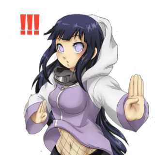 ‼️ Hinata Hyuga Naruto 히나타, 나루토, 애니, 여자, 닌자, 백안 telegram sticker