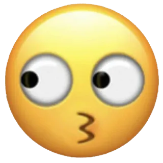 🙄 Эмодзи, Лицо, Выражение, Поцелуй whatsapp sticker
