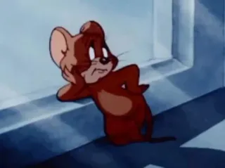 🖤 Jerry Tom and Jerry dessin animé, souris, animé, drôle, mignon, personnage whatsapp sticker