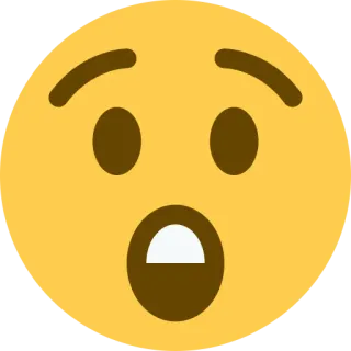 😲 emoji, shocked, surprised, face, yellow, expression telegram sticker