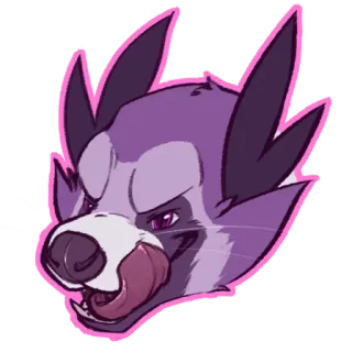 😋 Furry, Anthro, Animal, Canino, Desenho animado, Adesivo telegram sticker