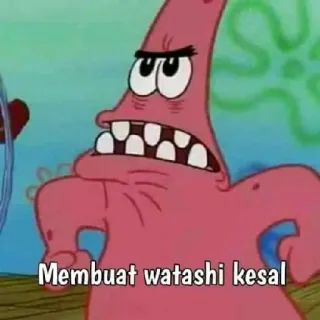 😤 Patrick Star Spongebob Squarepants Membuat watashi kesal patrick, star, spongebob, cartoon, annoyed, meme telegram sticker