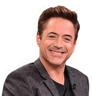 😃 Robert Downey Jr. actor, portrait, celebrity, man, RDJ telegram sticker