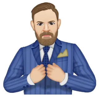 👌 Conor McGregor Conor McGregor, UFC, combattant, costume, homme d'affaires, MMA telegram sticker