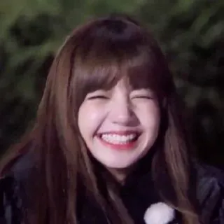 🐈 Lisa ลิซ่า, Blackpink, Kpop, นักร้อง, คนดัง, ผู้หญิง, ภาพเหมือน, มีความสุข telegram sticker