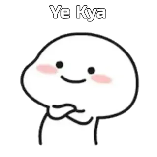 🙄 Ye Kya Caricatura, Meme, Expresión, Pregunta, Lindo, Divertido telegram sticker