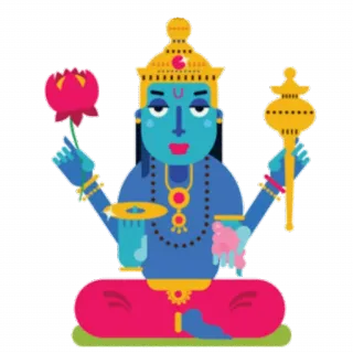 🕉️ Vishnu Вишну, Индуизм, Бог, Индийский, Божество, Духовный telegram sticker