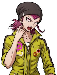 🤔 Kazuichi Souda Danganronpa Anime, Kazuichi Souda, Danganronpa, Personaje, Enojado telegram sticker